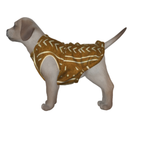 Golden Mud Print Dog Tank