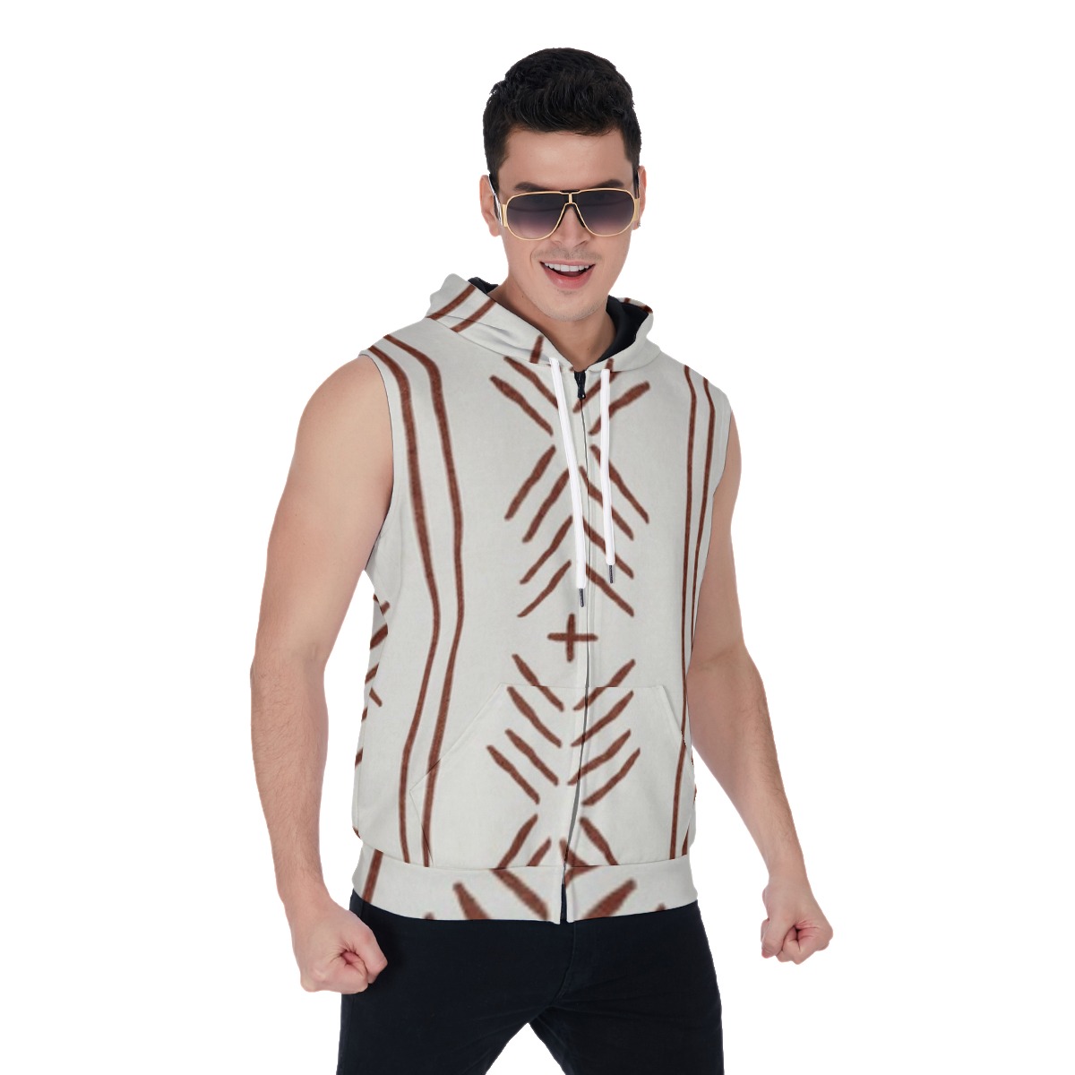 Zip Up Mudcloth Hoodie - Image 2