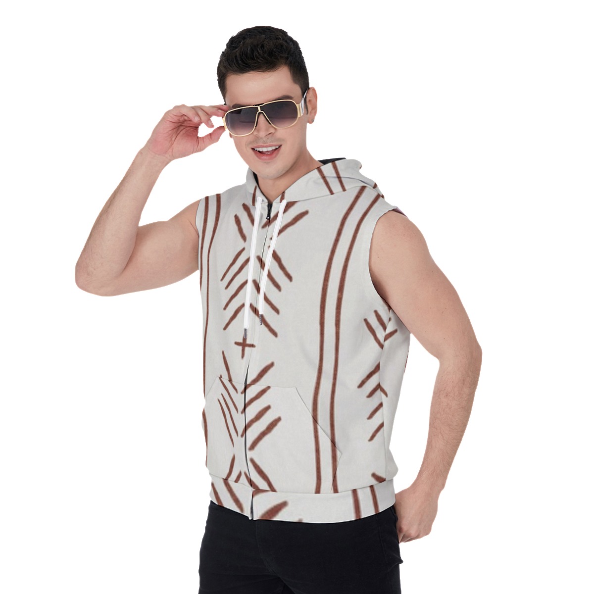 Zip Up Mudcloth Hoodie - Image 3